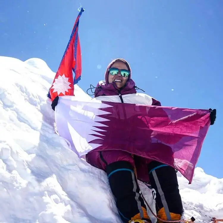 Qatari Sheikha Asma scales Mt. Lhotse soon after conquering Mt. Everest